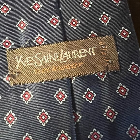 Yves Saint Laurent 100% silk set of two neckwear ties - Picture 2 of 9
